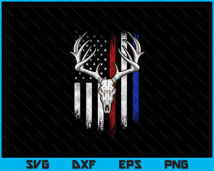 Deer Hunting American Flag Bowhunting Whitetail Bow Hunter SVG PNG Cutting Printable Files