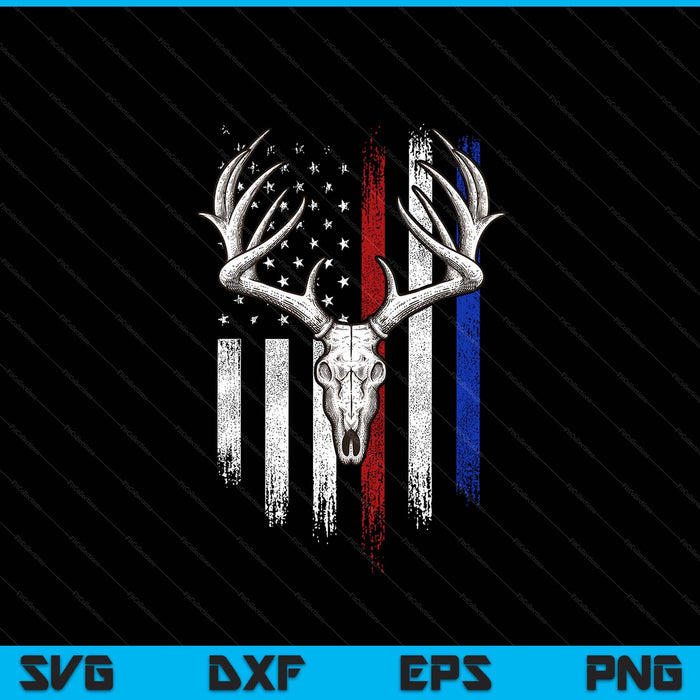 Deer Hunting American Flag Bowhunting Whitetail Bow Hunter SVG PNG Cutting Printable Files