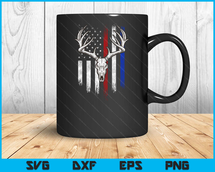 Deer Hunting American Flag Bowhunting Whitetail Bow Hunter SVG PNG Cutting Printable Files