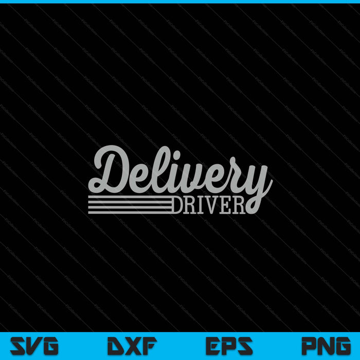 Delivery driver with tire tracks, perfect for food parcel SVG cut file