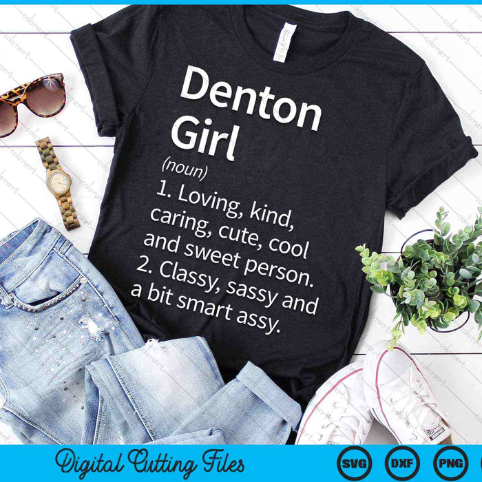 Denton Girl TX Texas Home Roots SVG PNG Archivos de corte digital