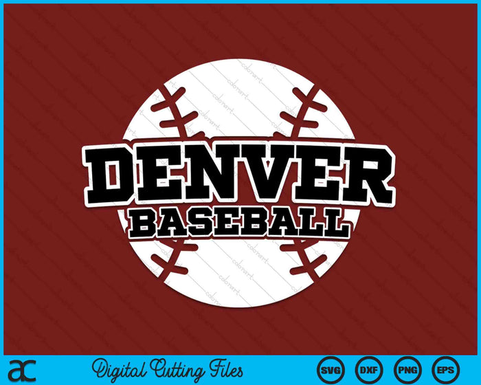 Denver honkbal blok lettertype SVG PNG digitale snijbestanden