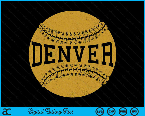 Denver Baseball Fan SVG PNG digitale snijbestanden 