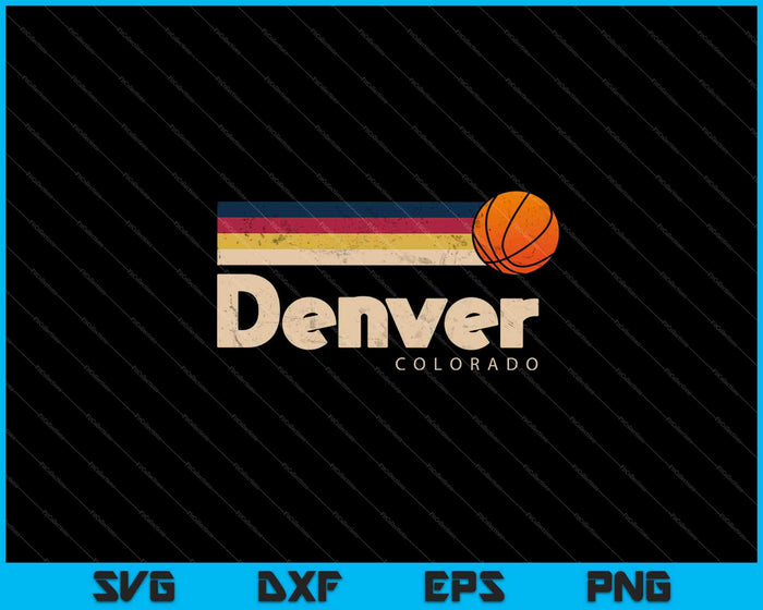 Denver Basketball B-Ball City Colorado SVG PNG Cutting Printable Files