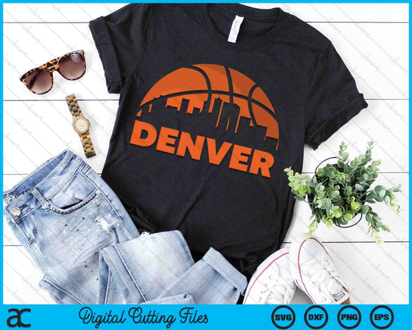 Denver City Skyline Denver Basketball SVG PNG Digital Cutting Files