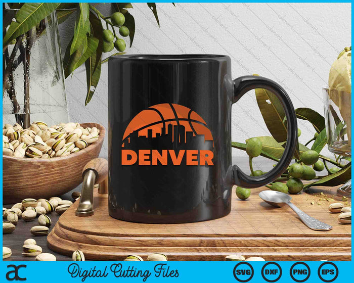 Denver City Skyline Denver Basketball SVG PNG Digital Cutting Files