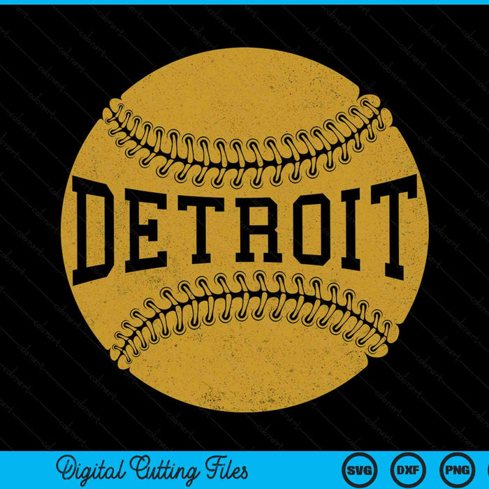 Detroit Baseball Fan SVG PNG Digital Cutting Files