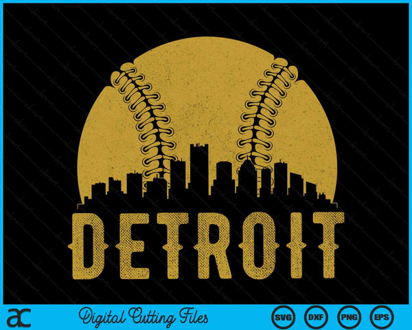 Detroit Baseball Fan SVG PNG Cutting Printable Files