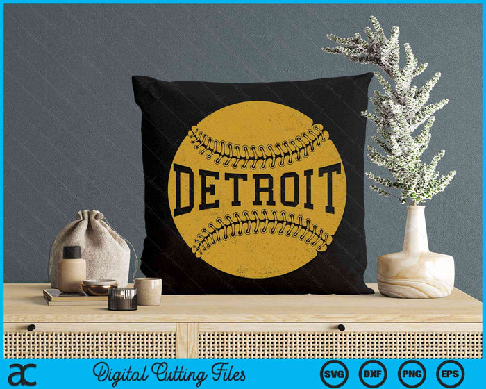 Detroit Baseball Fan SVG PNG Digital Cutting Files