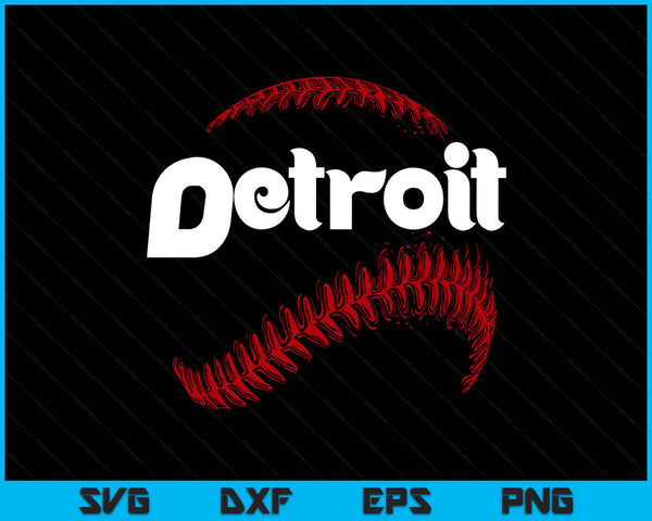 Detroit Baseball Lovers Vintage Baseball Lovers Fans SVG PNG Digital Printable Files