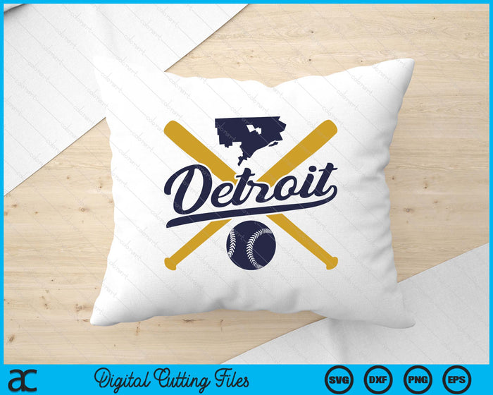 Detroit Baseball Vintage Wisconsin Pride Love City SVG PNG Digital Cutting Files