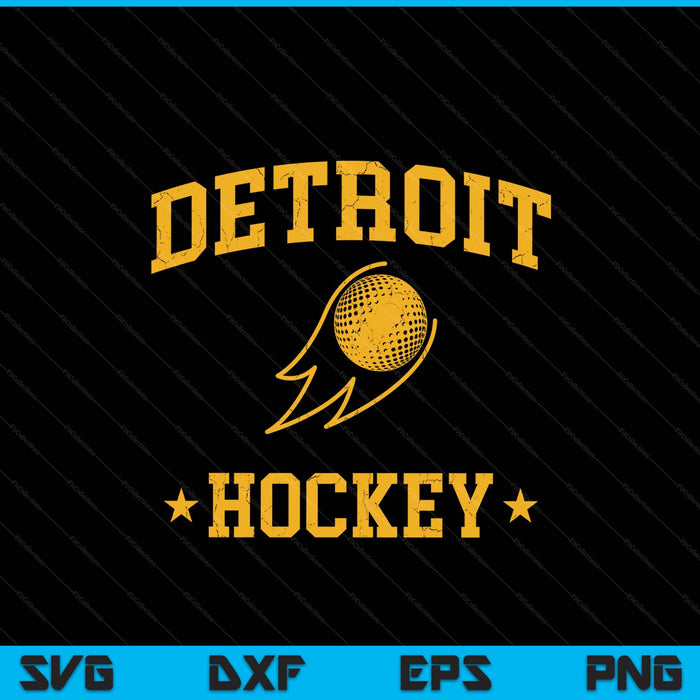 Detroit hockey vintage gameday retro hockey lover SVG PNG cut file for Cricut