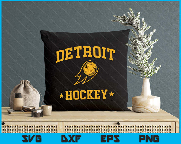 Detroit Hockey Vintage Gameday Retro Hockey Lover SVG PNG Digital Printable Files