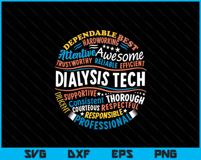 Dialysis Tech Tshirts Funny Dialysis Technician Week SVG PNG Digital Printable Files