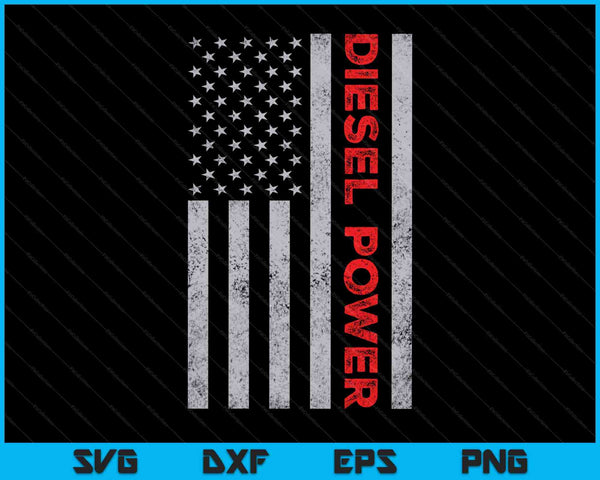 Diesel power USA flag truck turbo brothers mechanic SVG cut file