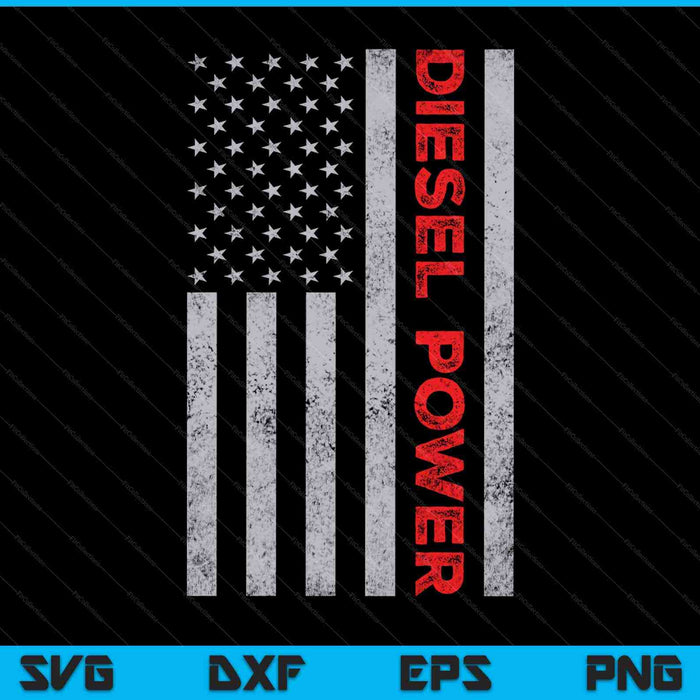 Diesel power USA flag truck turbo brothers mechanic SVG cut file
