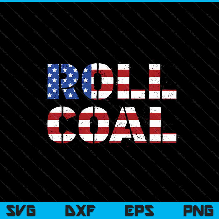 Diesel roll coal USA flag turbo diesels power SVG cut file