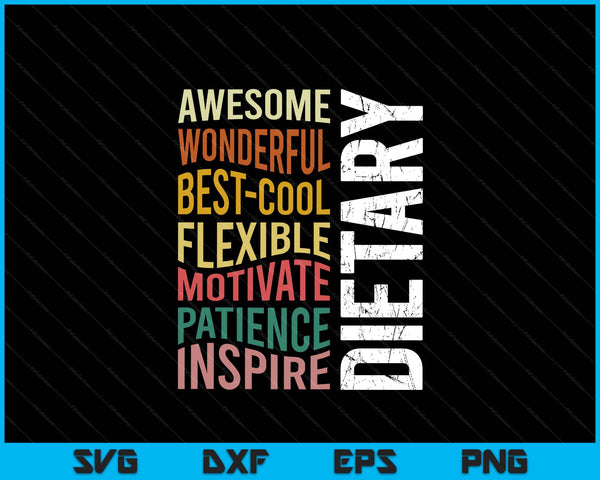 Dietary food service appreciation dietary week SVG cut file