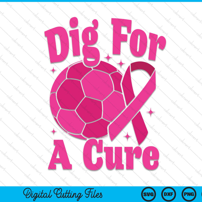 Dig For A Cure Handball Breast Cancer Awareness SVG PNG Digital Cutting Files