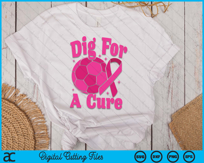 Dig For A Cure Handball Breast Cancer Awareness SVG PNG Digital Cutting Files