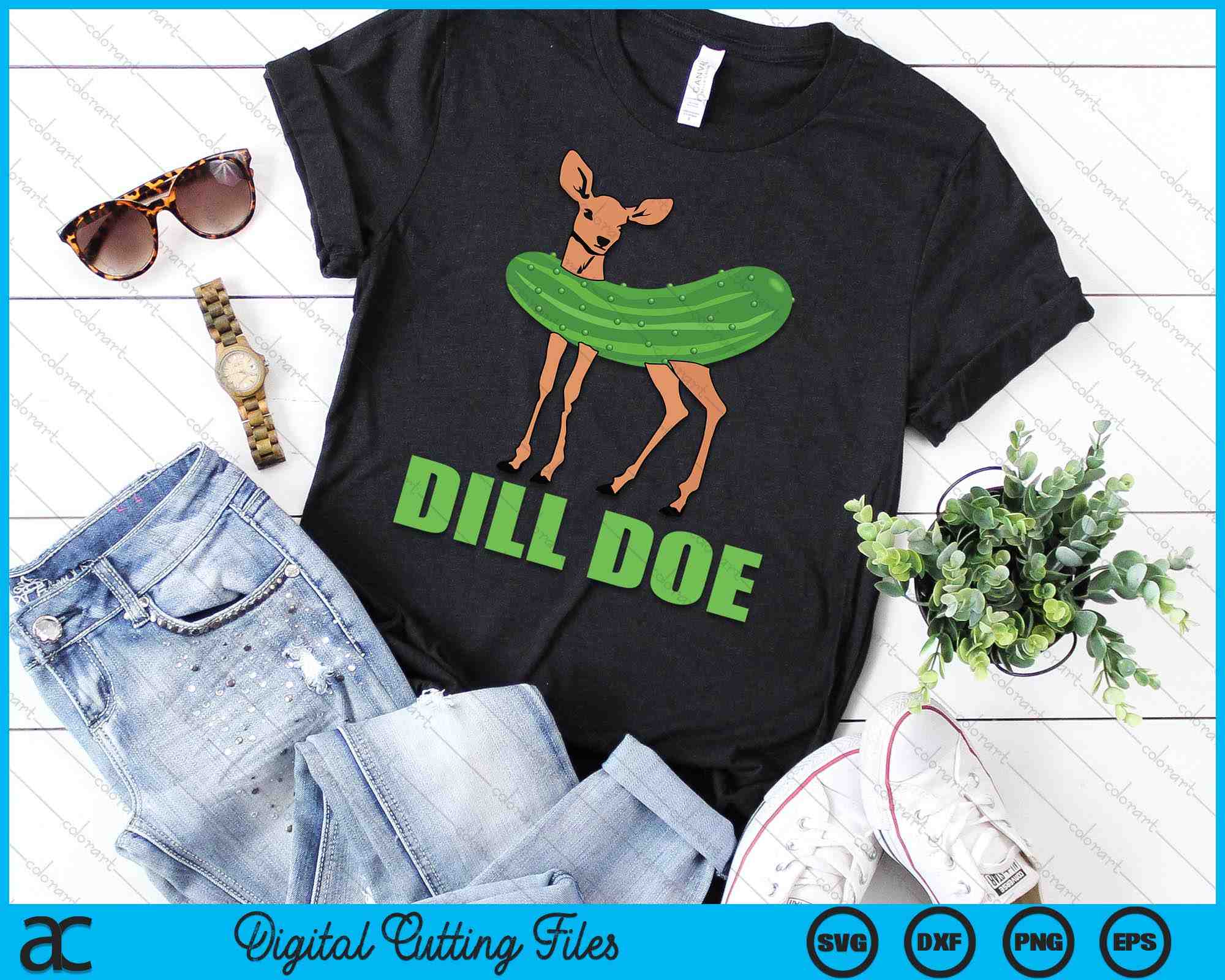 Dill Doe Funny Deer Pickle SVG PNG Digital Cutting Files – creativeusarts