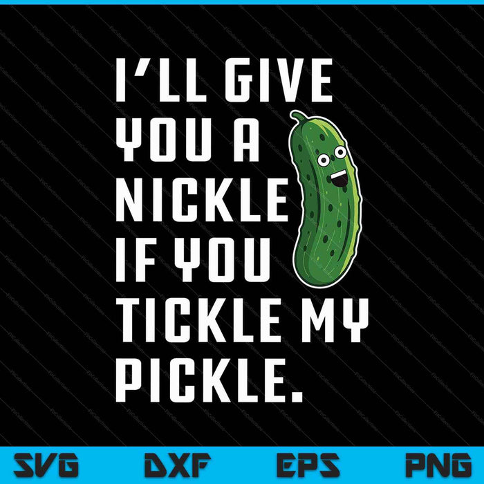 Dill With It Funny Pickle Lover Cartoon With A Quirky Saying SVG PNG Digital Printable Files