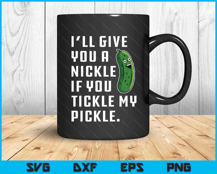 Dill With It Funny Pickle Lover Cartoon With A Quirky Saying SVG PNG Digital Printable Files