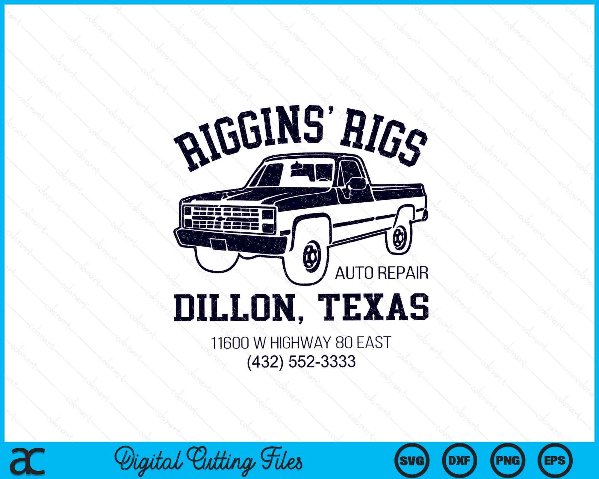 Dillon Texas Friday Night Football Player Fan Riggins Rigs SVG Files ...