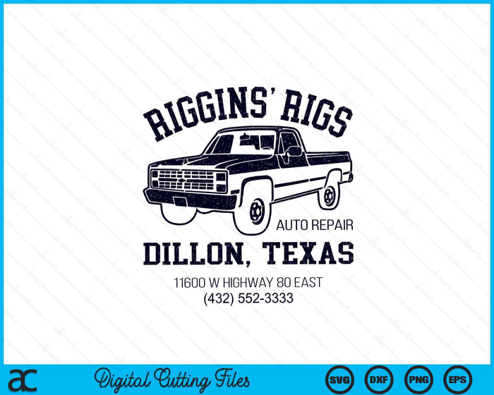 Dillon Texas Friday Night Football Player Fan Riggins Rigs SVG PNG Digital Cutting Files