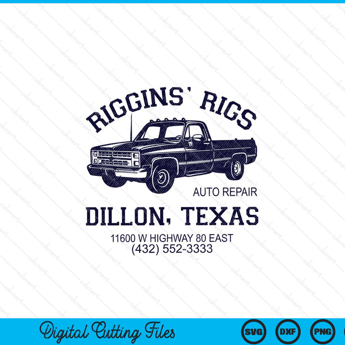 Dillon Texas Friday Night Football Player Fan Riggins Rigs SVG PNG Digital Cutting Files