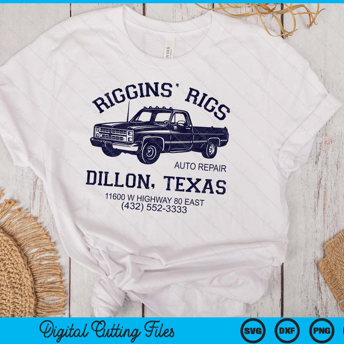 Dillon Texas Friday Night Football Player Fan Riggins Rigs SVG PNG Digital Cutting Files