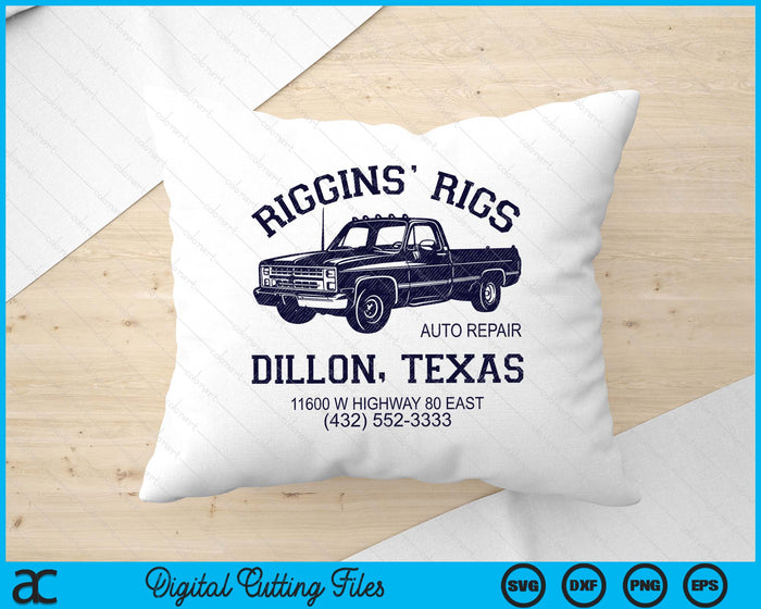 Dillon Texas Friday Night Football Player Fan Riggins Rigs SVG PNG Digital Cutting Files