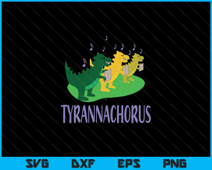 Dinosaur Chorus Choir Singing Music Singer Musician SVG PNG Digital Printable Files