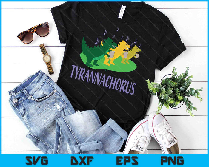Dinosaur Chorus Choir Singing Music Singer Musician SVG PNG Digital Printable Files