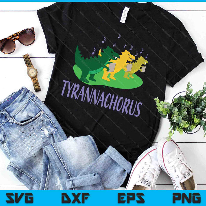 Dinosaur Chorus Choir Singing Music Singer Musician SVG PNG Digital Printable Files