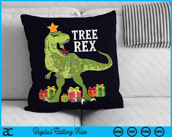 Dinosaur Christmas Tree Rex SVG PNG Digital Cutting Files