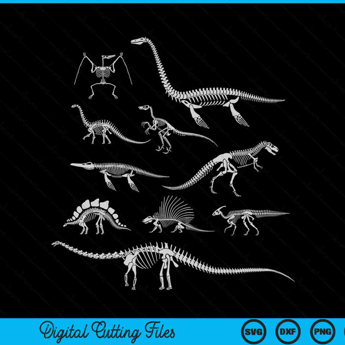 Dinosaur Skeleton And Dino Bones SVG PNG Digital Cutting Files