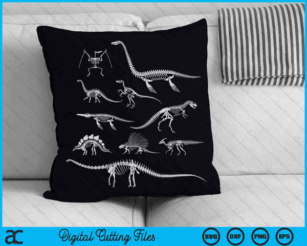 Dinosaurus skelet en Dino botten SVG PNG digitale snijbestanden