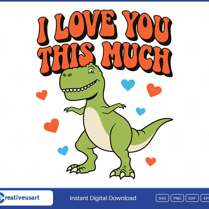 Dinosaur Valentine tiny arms SVG design
