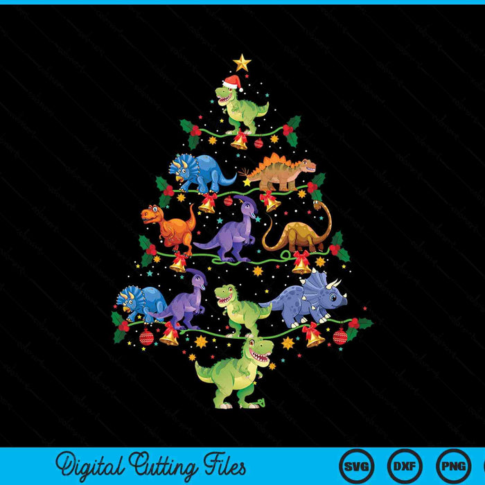 Dinosaurs Lover Xmas Gift Dinosaur Christmas Tree SVG PNG Digital Printable Files