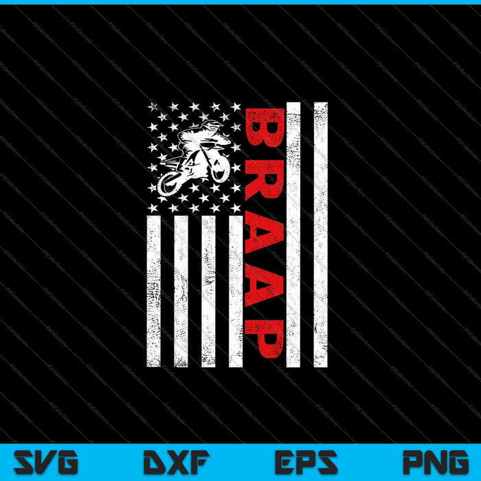 Dirt Bike Racing USA US American Flag Botocross Boys Youth SVG PNG Cutting Printable Files