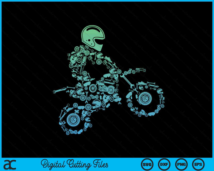 Dirt Bike Rider Motocross Enduro Dirt Biking Gift SVG PNG Digital Cutting Files