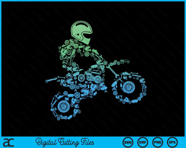Dirt bike rider motocross enduro dirt biking SVG PNG cut file for Cricut