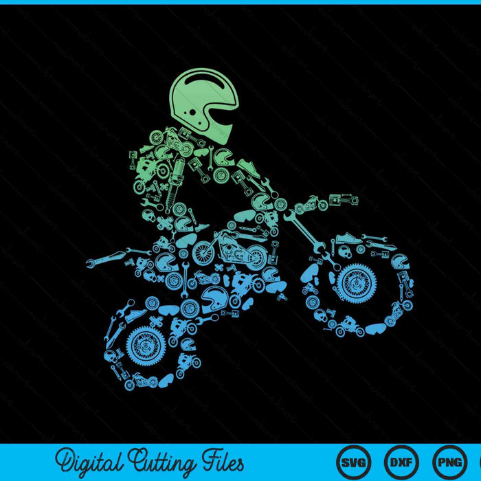 Dirt bike rider motocross enduro dirt biking SVG PNG cut file for Cricut