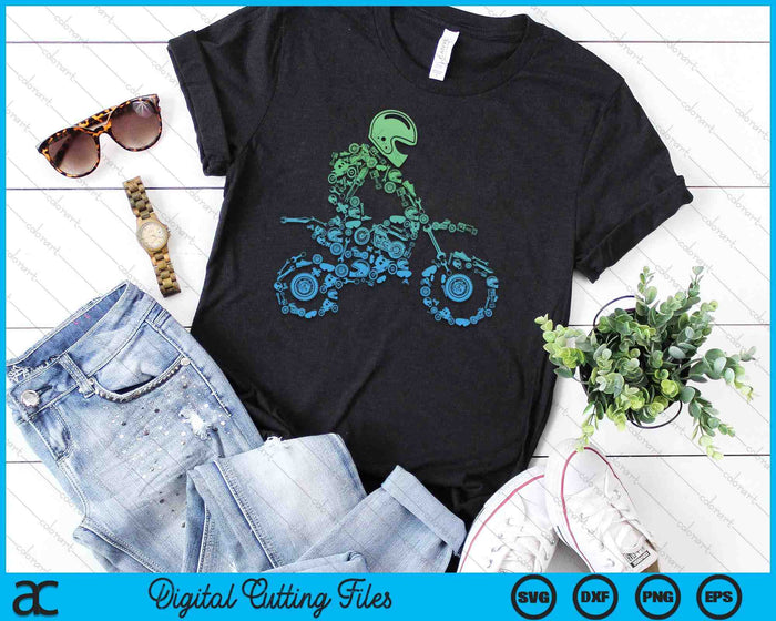 Dirt Bike Rider Motocross Enduro Dirt Biking Gift SVG PNG Digital Cutting File