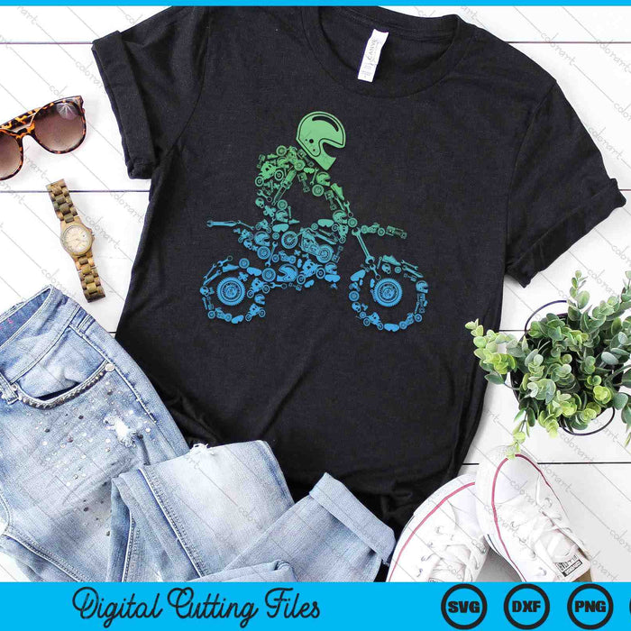 Dirt Bike Rider Motocross Enduro Dirt Biking Gift SVG PNG Digital Cutting File