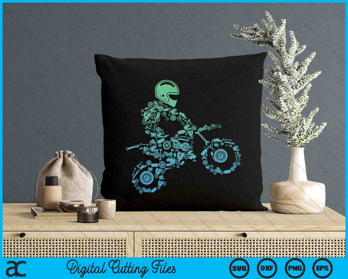 Dirt Bike Rider Motocross Enduro Dirt Biking Gift SVG PNG Digital Cutting Files