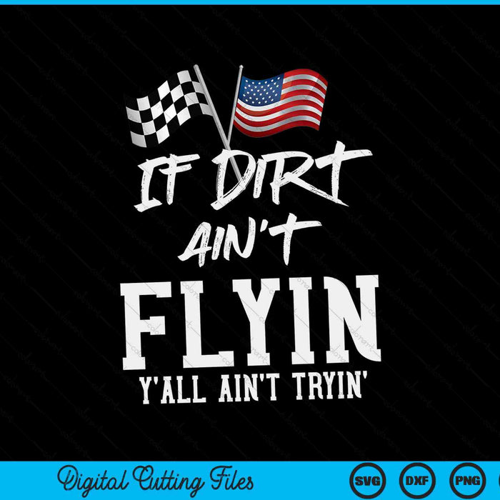 Dirt track racing sprint car racing SVG cut file