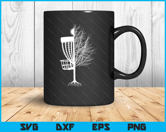 Disc Golf Basket Tree Frisbee SVG PNG Cutting Printable Files