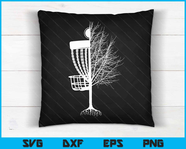 Disc Golf Basket Tree Frisbee SVG PNG Cutting Printable Files